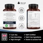 Magnesium Glycinate 4-in-1 Complex 1836mg – 381mg Elemental Per Serving – High-Strength Magnesium with Bisglycinate, Citrate, Malate, Oxide – 120 Vegan Capsules – UK Manufactured by New Leaf