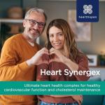 Healthspan Heart Synergex | 28 Day Supply | Heart Health Complex | Cholesterol Maintenance | Supports Energy & Muscle Function | Plant Sterols | Heart Nutrient Complex | Omega 3 | Vegan