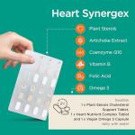 Healthspan Heart Synergex | 28 Day Supply | Heart Health Complex | Cholesterol Maintenance | Supports Energy & Muscle Function | Plant Sterols | Heart Nutrient Complex | Omega 3 | Vegan