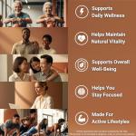 BTGIN The Root Original Korean Red Panax Ginseng Supplement - 100% Whole Fine Root Powder with Natural Fiber & Minerals - Caffeine Free Stamina, Wellness & Immunity Support - 60 Capsules