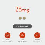 Iron Supplements for Women & Men | 28mg | 180 Gentle Iron Tablets | High Strength Ferrous Bisglycinate | Non Constipating | Supplements for Tiredness and Fatigue | VitaBright