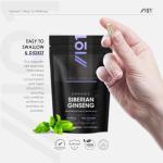 Organic Siberian Ginseng 10,000mg - High Strength Eleutherococcus Senticosus 15:1 Extract - 120 Vegan Capsules – Resealable and Recyclable Pouch by Alpha01