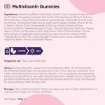 Multivitamin Gummies for Women & Men - 13 Ingredients - 120 Gummies - 2 Months Supply - Natural Strawberry Flavour - Vitamins & Minerals Like VIT C, D3, B6, B7, B12 & Zinc - Vitamin Gummy for Adults