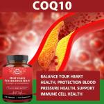 CoQ10 & Nattokinase (3 Cholesterol Lowering Ingredients) Supplement, CoQ10 - Heart & Cardiovascular Health, Antioxidant, Coenzyme Q10 Cholesterol Lowering Supplements 120 Vegan Capsules