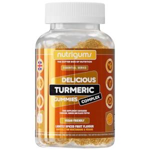 Turmeric, Ginger & Black Pepper Complex Gummy | Light Spiced Fruit Flavour | 60 Vegan Gummies | Joint Support, Digestive Health & Anti-Inflammation by NUTRIGUMS®