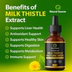 Milk Thistle Liquid Extract Drops-Milk Thistle Tincture high Strength 100ml=3 Month Supply- Whole Plant Extract/no Added Ingredients-UK Produced on Organic Farm & GMP Certified