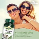 Natures Aid Concentrated Garlic 2000µg - 90 Tablets - High Strength Cold Pressed Allicin & Aliin Supplement - Support Heart Health & Circulation - Vegan Vegetarian Gluten Free Not Capsules or Gummies