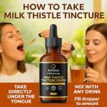 Milk Thistle Liquid Extract Drops-Milk Thistle Tincture high Strength 100ml=3 Month Supply- Whole Plant Extract/no Added Ingredients-UK Produced on Organic Farm & GMP Certified