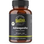 Biotiva Ashwagandha Organic Capsules - 1500mg Daily Dose - Withania Somnifera - Indian Ayurveda - 150 Capsules Without Additives - Highest Purity - Bottled in Germany (DE-ÖKO-005)