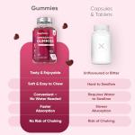 Ashwagandha Gummies 1200mg - 120 Gummies - 2 Months Supply - Tasty Natural Raspberry Flavour - 2 per Day - Ashwagandha Root Extract Supplement - Vegan, Non-GMO, Gluten-Free & Travel-Friendly