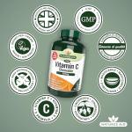 Natures Aid Vitamin C 500mg 100 Chewable Tablets – Supports Immune System & Skin Health - High Strength, Sugar Free, Vegan, Non-GMO – Antioxidant Supplement