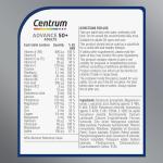 Centrum Advance 50+ Tablets Multivitamin & Mineral Supplements, with 24 essential nutrients, including vitamin D, C, Zinc, 100 ct
