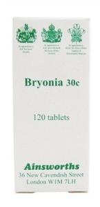 Ainsworths 30C Bryonia Homoeopathic Remedy - Pack of 120 Tablets