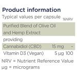 Healthspan 900mg (2 x Packs of 450mg) CBD Oil Capsules | 60 Capsules | Added Vitamin D3 | Vegan