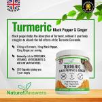 365 Turmeric, Black Pepper & Ginger Capsules - High Strength Turmeric 365 Vegetarian Capsules (1 Year Supply) – Vegetarian Supplement Made in The UK by Natural Answers