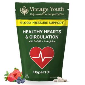 Hyper10+ Blood Pressure Support Supplement | Promotes Cardiovascular Health and Blood Vessel Dilation | Supports Healthy Blood Pressure