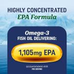 EPA Ultra 1,105MG | Heart Health & Cellular Function Support | Omega 3 Fish Oil | 1,650MG Total Omega-3 Fatty Acids | High Strength EPA Supplement | Sustainably Sourced & Gluten-Free | 60 Ct.