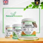 365 Turmeric, Black Pepper & Ginger Capsules - High Strength Turmeric 365 Vegetarian Capsules (1 Year Supply) – Vegetarian Supplement Made in The UK by Natural Answers