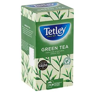 Tetley Green Tea Pure String & Tag Envelopes 25 Teabags
