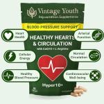 Hyper10+ Blood Pressure Support Supplement | Promotes Cardiovascular Health and Blood Vessel Dilation | Supports Healthy Blood Pressure