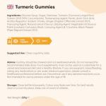 Turmeric Gummies with Black Pepper & Ginger 2100mg | 90 Vegan Gummies | Natural Lemon Flavour | 3 Months Supply | Non-GMO & Gluten Free | 3-in-1 Turmeric Supplement for Men & Women