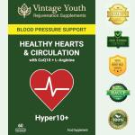 Hyper10+ Blood Pressure Support Supplement | Promotes Cardiovascular Health and Blood Vessel Dilation | Supports Healthy Blood Pressure