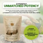 Ashwagandha KSM-66 Capsules | Max Strength 7200mg per Capsule | Up to 400% Higher Potency | Stress & Anxiety Relief, Improved Endurance & Better Sleep | Organic & Vegan | MySuperfoods