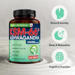 LONDON LIFE SCIENCES 365 Tablets KSM-66 Ashwagandha 2000mg +5 Percent Withanolides Highest Concentration Vegan Organic Root Extract UK Supplier London