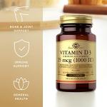 Solgar Vitamin D3 (Cholecalciferol) 1000 IU (25 µg) Tablets - Pack of 90 - Support a Healthy Immune System - Stronger Teeth and Bones - Vegan and Gluten Free
