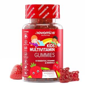 Kids Multivitamin Gummies - 13 Essential Kids Vitamins – 1 Month Supply - Chewable Multivitamins Gummies 3-12 and Older - Childrens Vitamins - Novomins
