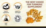 Organic Turmeric Curcumin with Organic Ginger & Black Pepper 120 Capsules | Highest Potency Tumeric Supplement | Soil Association Certified