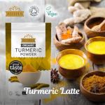 Ausha Organic Turmeric Powder 200g - UK Certified Organic by Soil Association - 1* Great Taste Award 2023- Use in Cooking, Turmeric Shot, Smoothies, Juices - High Curcumin - Tumeric Latte