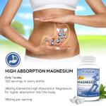 Magnesium Supplement Complex MGSPORT - High Absorption with Vitamins B6, D, E - Relieves Leg Cramps, Muscle Support & tensed Muscles 100 Servings