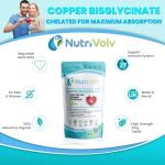 Copper Bisglycinate 3mg Vegan Chelated Cu for Healthy Heart and Improved Immune System, UK Made Pills for Men and Women - 120 Tablets