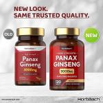 Panax Ginseng High Strength | 3000mg Korean Ginseng Tablets | 120 Vegan Tablets | Providing 60mg Ginsenosides | by Horbaach