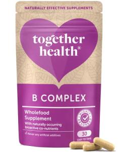B-Vitamin Complex – Together Health – Whole Food Nutrients - 8 Essential B Vitamins - Vitamin C – Vegan Friendly – Made in The UK – 30 Vegecaps
