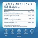 Magnesium Supplement Complex MGSPORT - High Absorption with Vitamins B6, D, E - Relieves Leg Cramps, Muscle Support & tensed Muscles 100 Servings