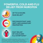 Nurofen Day & Night Cold & Flu Relief 200mg/5mg Tablets Ibuprofen, Pack Of 16