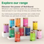 Nutriburst 300mg Ashwagandha + Vitamin B5 & Iodine - Herbal Adaptogen Reduce Tiredness & Fatigue, Supports Mental Performance - Vegan, Sugar Free Supplement - 60 Gummies - 1 Month Supply