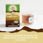 Organic India Tulsi Honey Chamomile Tea - Organic Tulsi & Chamomile Infusion - Softly Sweet Herbal Blend with Honey Notes - Caffeine-Free for Relaxation - 18 Individually Wrapped Tea Bags