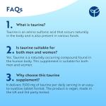 Nutravita Taurine Supplement 1500mg - 180 High Strength Taurine Tablets - Vegan Amino Acids Taurine Nutritional Supplements - Powder Alternative - Sports Supplement for Men & Women - Made in The UK