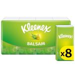 Kleenex Balsam Pocket Tissues, 8 Pocket Packs of Travel Tissues, Balmcare to Protect and Soothe Your Nose for Cold & Flu