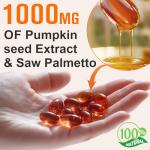 300PCS Pumpkins Seed Oil Capsules,Pumpkin&Seed Oil 2 in 1 for Hair Growth, Cold Pressed, Supports Hair, Heart, Skin Supplement,Pumpkins Seed Extract Powder,PumpkinSeed Herbal Supplement
