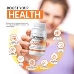 Turmeric Tablets 5000mg with Black Pepper | 95% Curcumin Extract | 180 Easy to Swallow Tiny Turmeric and Black Pepper Tablets | Vegan & Cruelty-Free | Supplements for Men and Women by Nutrivino