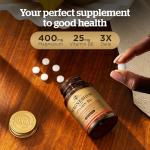 Solgar Magnesium with Vitamin B6 - Supports Energy Levels - Reduce Tiredness and Fatigue - Muscle Function - Vegan - 100 Tablets