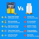 Turmeric, Ginger & Black Pepper 4000 mg Tablets (per Serving), High Strength Curcumin Supplements, Vegan and Gluten Free, UK Made, 120 Count