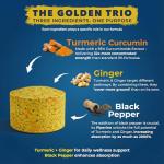 Turmeric, Ginger & Black Pepper 4000 mg Tablets (per Serving), High Strength Curcumin Supplements, Vegan and Gluten Free, UK Made, 120 Count