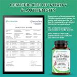 Milk Thistle High Strength 10000mg | Market-Leading Silymarin 400mg per Capsule | 90-Day Supply | Milk Thistle Capsules (Not Tablets) with Black Pepper | Herbal Supplement for Liver Detox | Lab Tested