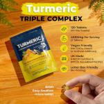 Turmeric, Ginger & Black Pepper 4000 mg Tablets (per Serving), High Strength Curcumin Supplements, Vegan and Gluten Free, UK Made, 120 Count