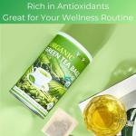 Organic Green Tea Bags| 70 Count VitalForest Unbleached Chinese Green Tea Packets| Natural Premium Real China Herbal Green Leaves Tea